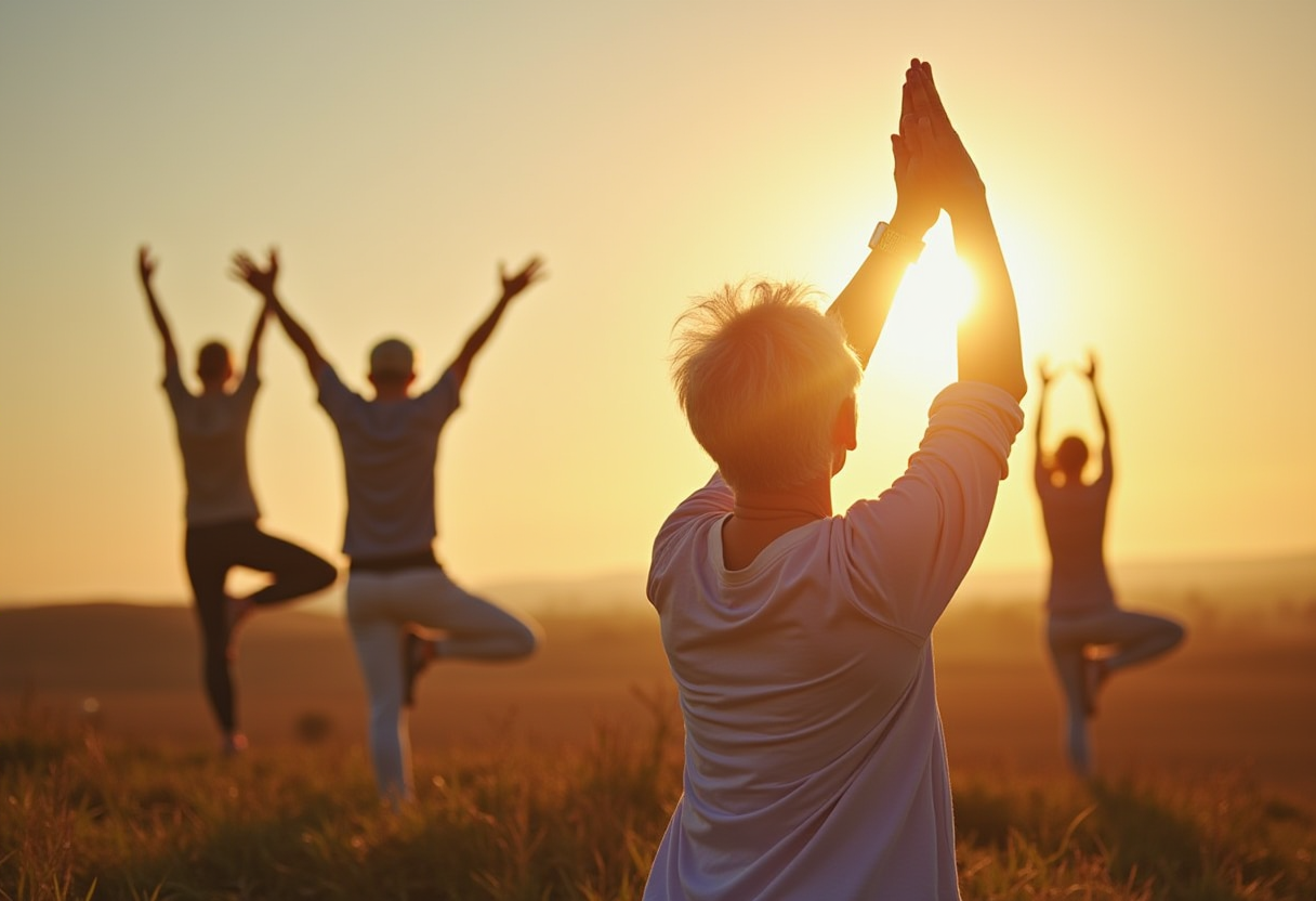 Спокойна йога зала с естествена светлина